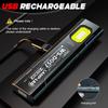 LED Keychain Flashlight USB C Rechargeable 550LM Portable Mini Torch Pocket Lantern Flood Work Light With Magnet For Emergency
