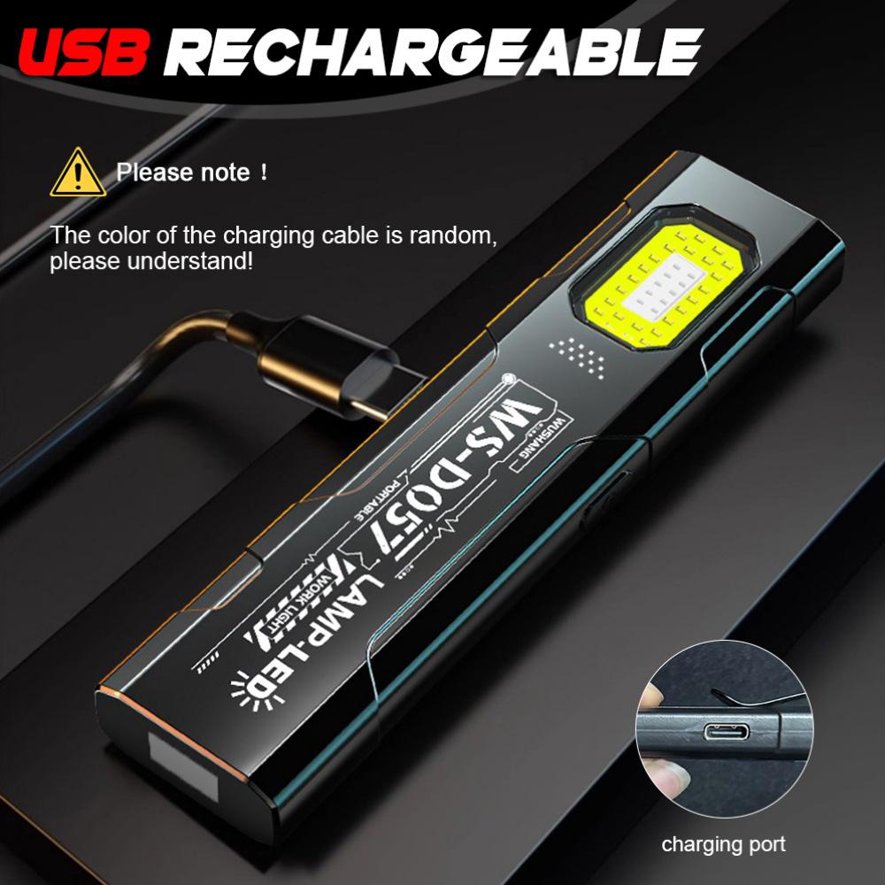 LED Keychain Flashlight USB C Rechargeable 550LM Portable Mini Torch Pocket Lantern Flood Work Light With Magnet For Emergency