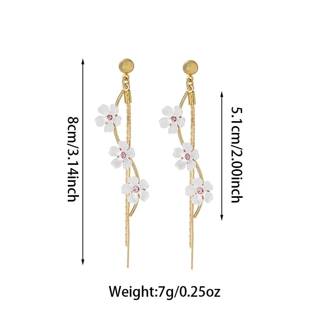 Versatile Pendant Earrings Tassel Flower Earrings Elegant Fringe Hoop Earrings  Stylish Occasions