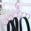 Scarf Rack Multiple Holes Space-saving Storage Plastic Clothes Pants Tie Belt Towel Hanger Household Supplies