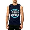 Men's Sleeveless Casual Tank Top Muscle Shirt Printed Workwear Summer Lightweight Workout Gym Tee