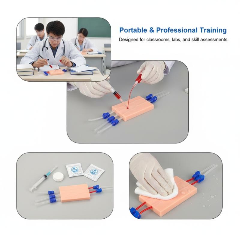 Venipuncture Enjeksiyon Pratik Pedi Simülasyonu İnsan Derisi Yırtılmaya Dayanıklı Taşınabilir Öğrenciler Hemşireler İçin Dikiş Eğitimi Modeli
