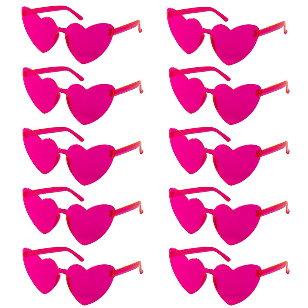 6-12pcs Heart Sunglasses Candy Color Rimless Fun Glasses for Girl Hen Bachelor Party Favors Wedding Decor summer traveling Gift