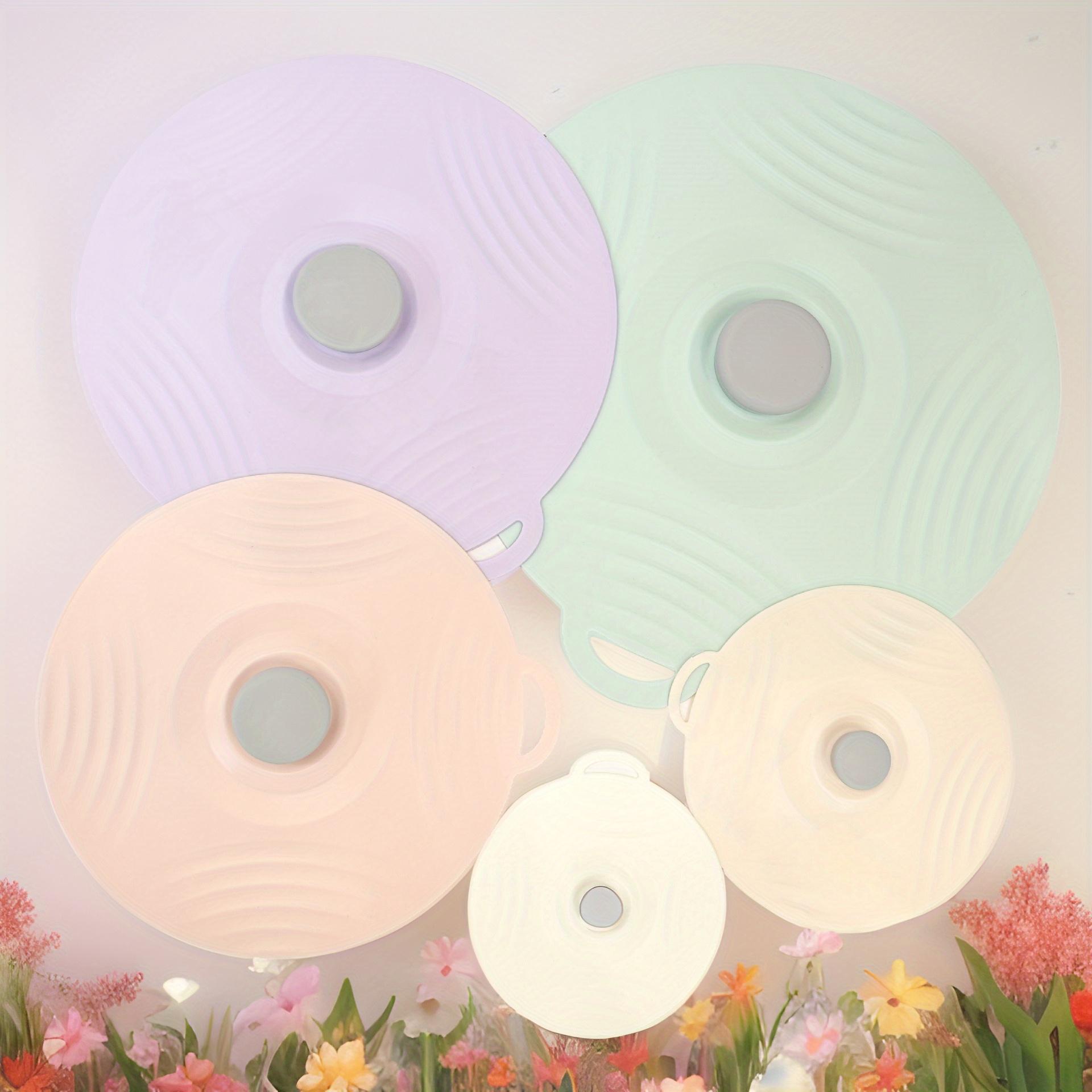 

5pcs/set Silicone Lid Covers for Bowls Plates Food Safety Multi-functional Kitchen Accessories Suitable for Snacks Vegetables