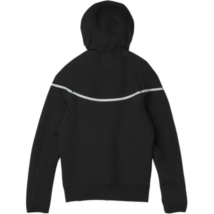 Nike Sportswear Tech Fleece Full Zip Windrunner Hoodie Black/Bemis Silver Men Streetwear FZ0754-010