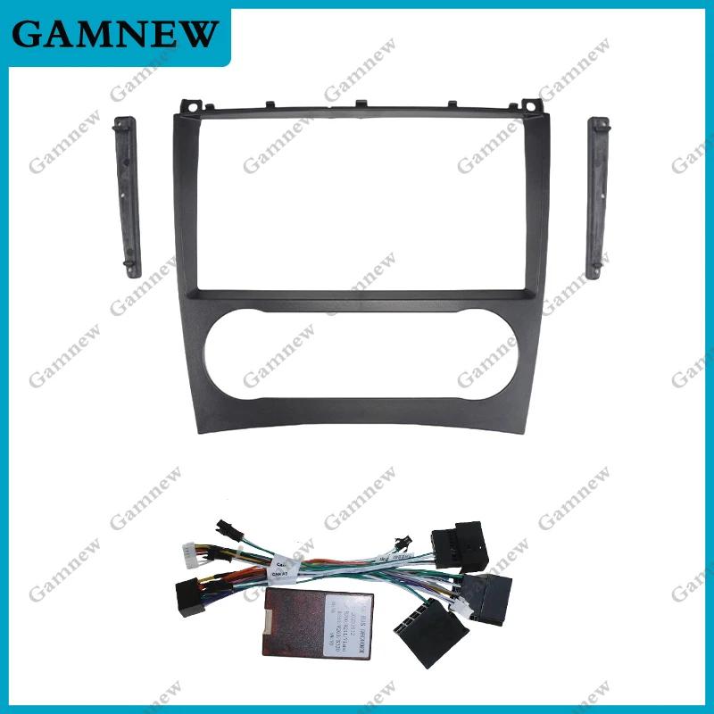 Gamnew 9 Inch Car Fascia Frame Adapter Android Radio Dash Fitting Panel Kit For BENZ C W203 CLASS C209 GLK-CLASS 2004-2011