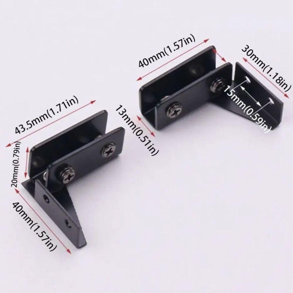 Non-perforated Glass Door Hinge Side Mounted Cabinet Glass Hinge  Kitchen Shelves