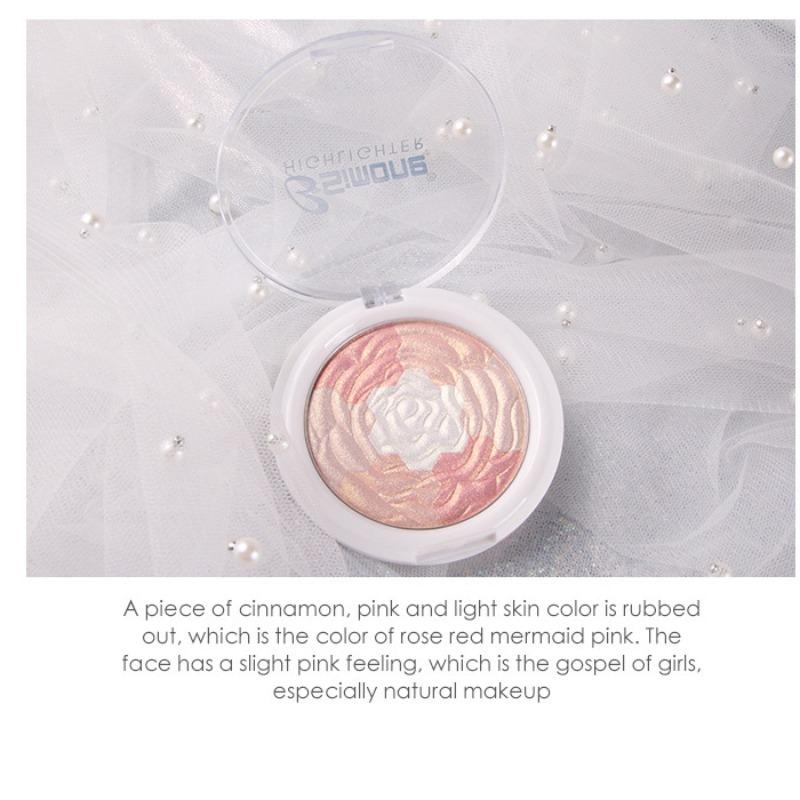 Moda culori mixte Pearl Rose Disc Highlighter Hrănire pentru piele Lumină complementară Iluminare naturală Discuri de iluminare