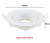 Rund GU10 Infälld Downlight Ersättningssats Svart MR16 Sockel Monterings Takspotlight Ram GU5.3 Lampa Sockelhållare