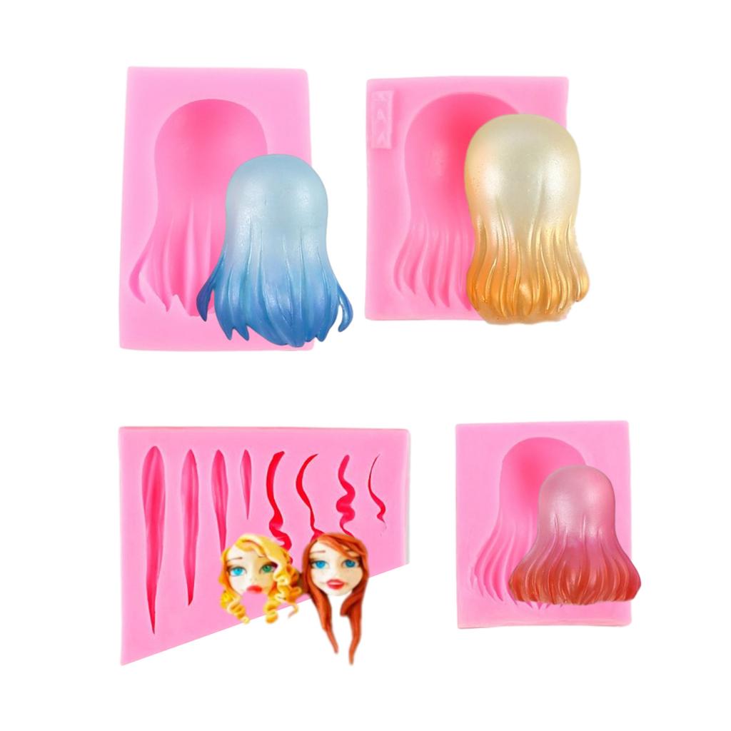 Epoxy Resin Silicone Molds Doll Hair Shaped DIY Craft Moulds Silicone Material Perfect Gift for DIY Crafts Enthusiasts
