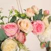 Artificial Peony Wreath Peony Flower Spring Wreaths for Wall Wedding Party Home Decor