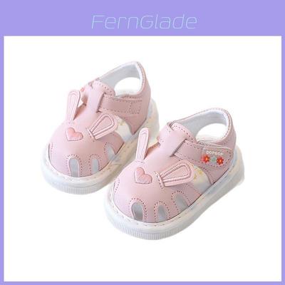 Cartoon Baby Girl Shoes With Soft Sole And Sound For Summer Toddler Footwear