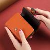 Pebbled PU Leather Card Holder Secure Buckle Closure Multiple Slots Soft Lightweight Pocket Wallet for Casual Daily Use