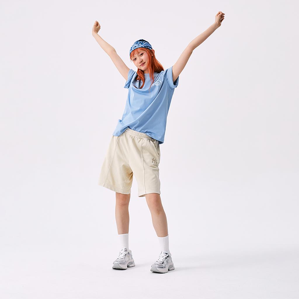 New MLB New York Yankees Basic Collection SS25 Casual Shorts Women's Beige 3ASPB2053-50SAM