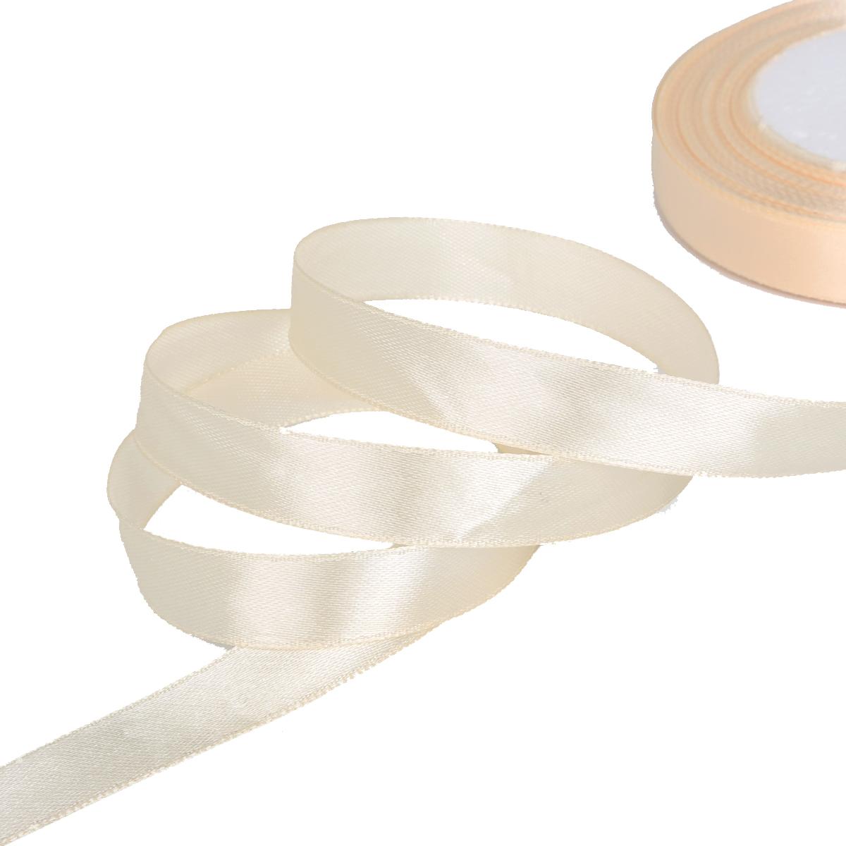 

25 ярдов атласные ленты для свадьбы, дня рождения, подарочная упаковка, рождественские принадлежности для Хэллоуина, фестиваля, ленты для рукоделия своими руками 13mm 25yards бежевый