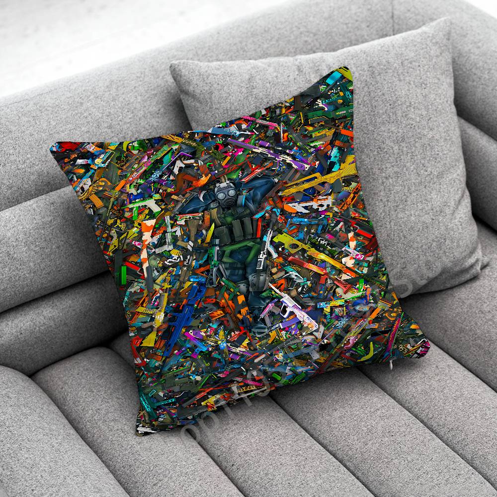 C-CSGO C-CS GO Throw Pillow Case For 45x45cm 40x40cm 55x55cm 50x50cm 30x30cm Square Car Pillowcase Shell