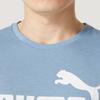 Puma Letter Print Casual Fitness Training Short Sleeve T-Shirt Men Tops Blue 675711-20