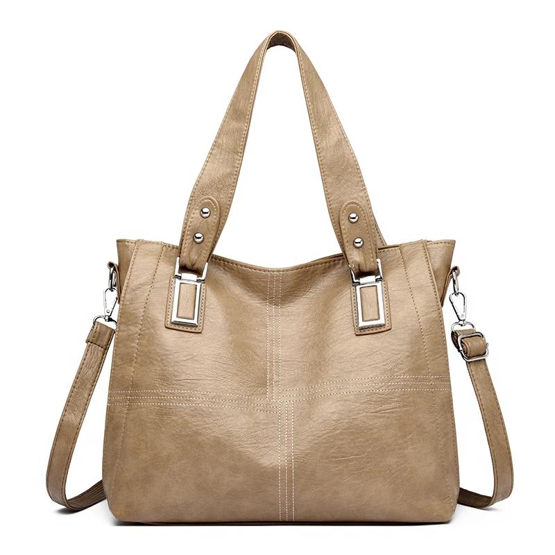 Luxury Famous Brand Women's Soft Leather Handbag Large Capacity Tote Bag Women's Shoulder Crossbody Bags