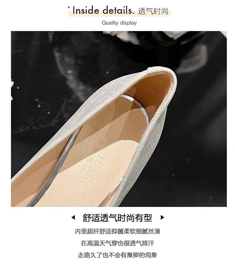 Xiuhe wedding dress two wear crystal wedding shoes bride shoes are not tired feet 2025 new temperament high heels women's stiletto