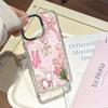 Applicable To iPhone16 Pink Tulip Butterfly Cat Mobile Phone Case 17ProMax Diamond Frame Girl Heart 13