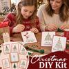 Personalized Christmas Gift Cards Merry DIY Card Kit, Embroidery Stitching Greeting Handmade Making Supplies Set with Tree Design, Beginner-Friendly