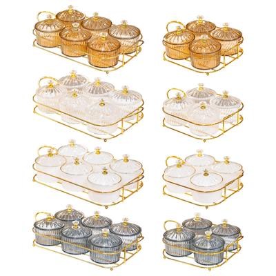 Divided Serving Platter with Compartments Fruit Container with Lid Multi Functional Snack Tray for Living Room Entertaining