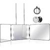 JANMPASK LED 3 Way Mirror Trifold To See Back of Head for Self Hair Cutting Barber Supplies Accessories 360 Makeup Vanity Mirror with Light