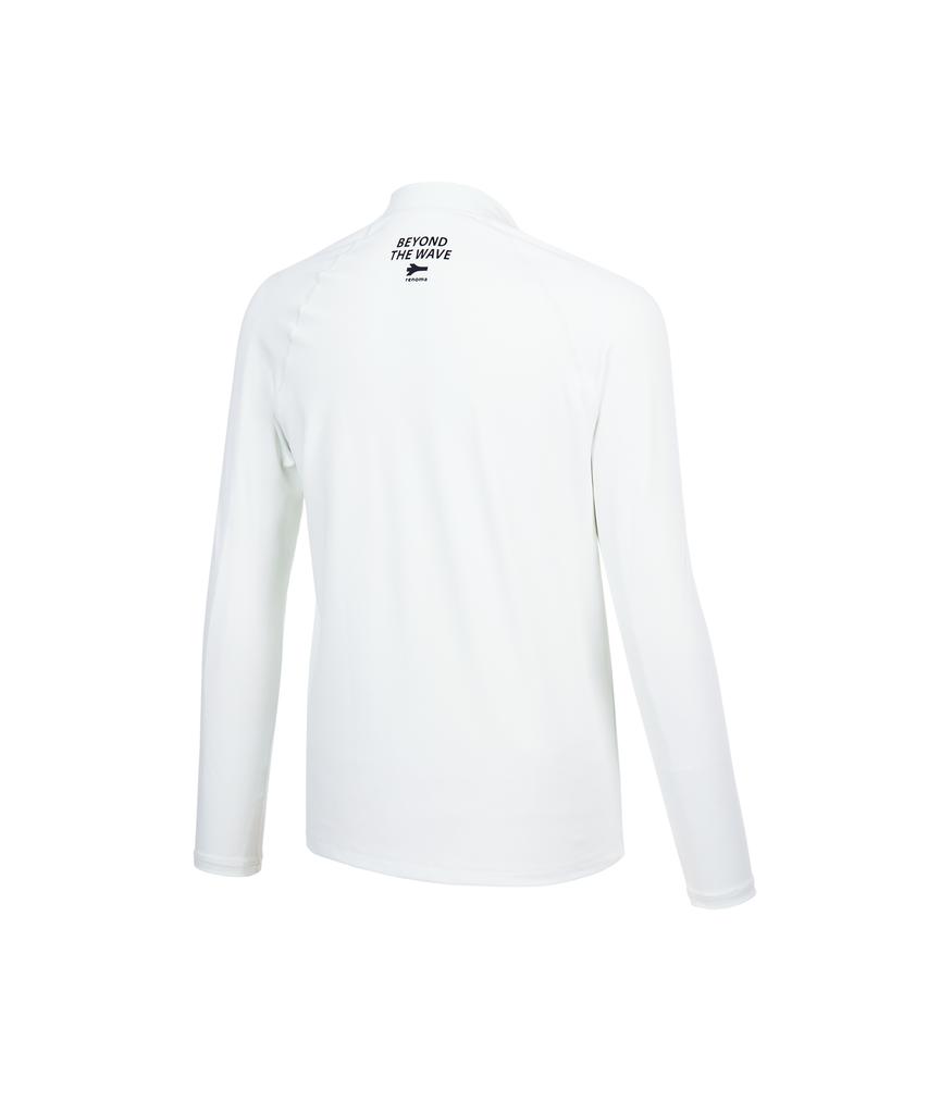 Lenomasuyeongbog Men'S Loose Fit Zip-Up Rash Guard Top Ivory Rn-Ts2F502-Iv