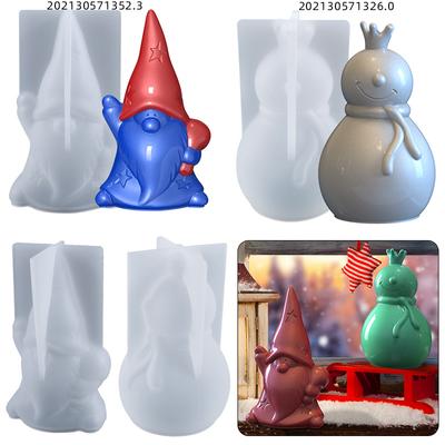 Santa sněhulák svíčka Epoxidová silikonová forma DIY ručně vyráběná aromaterapeutická svíčka vánoční ozdoby ruční práce forma na mýdlo ruční dárek