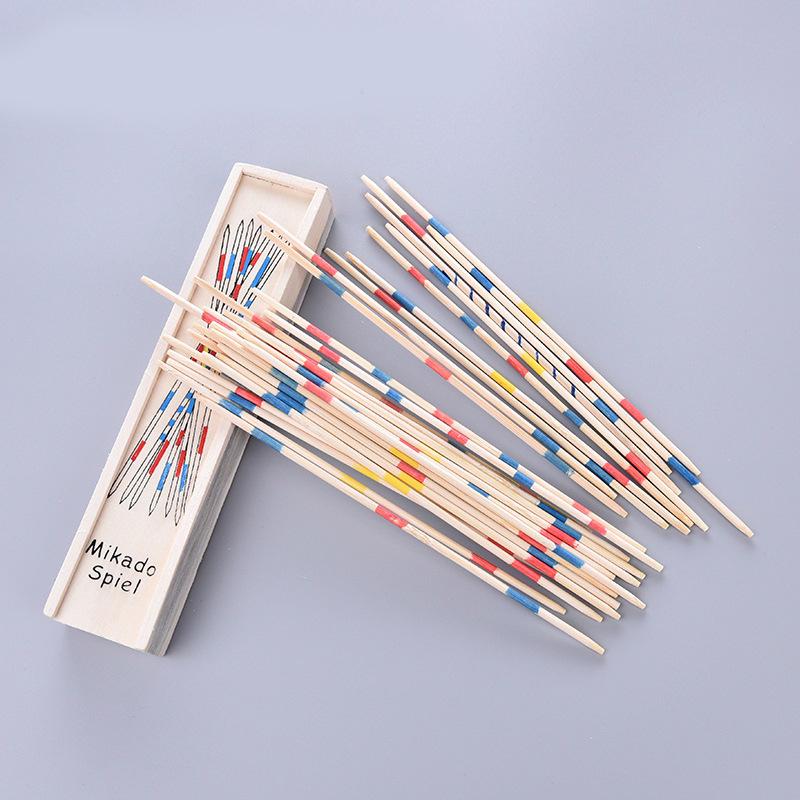 Nostalgische Bunte Holz-Pick-Up-Sticks Lernspiel für Grundschüler