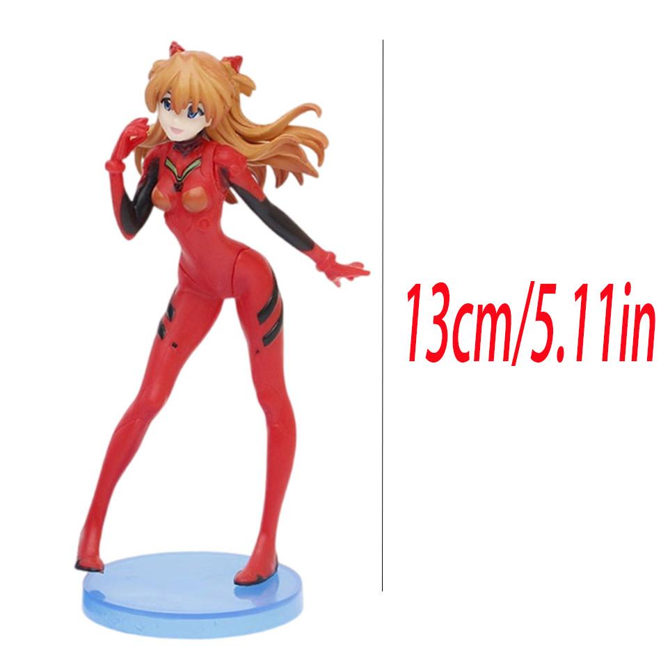 Anime NEON GENESIS EVANGELION 13cm Ayanami Rei Asuka Langley Makinami Figure PVC Model Doll Desktop Decoration Collecting Toys
