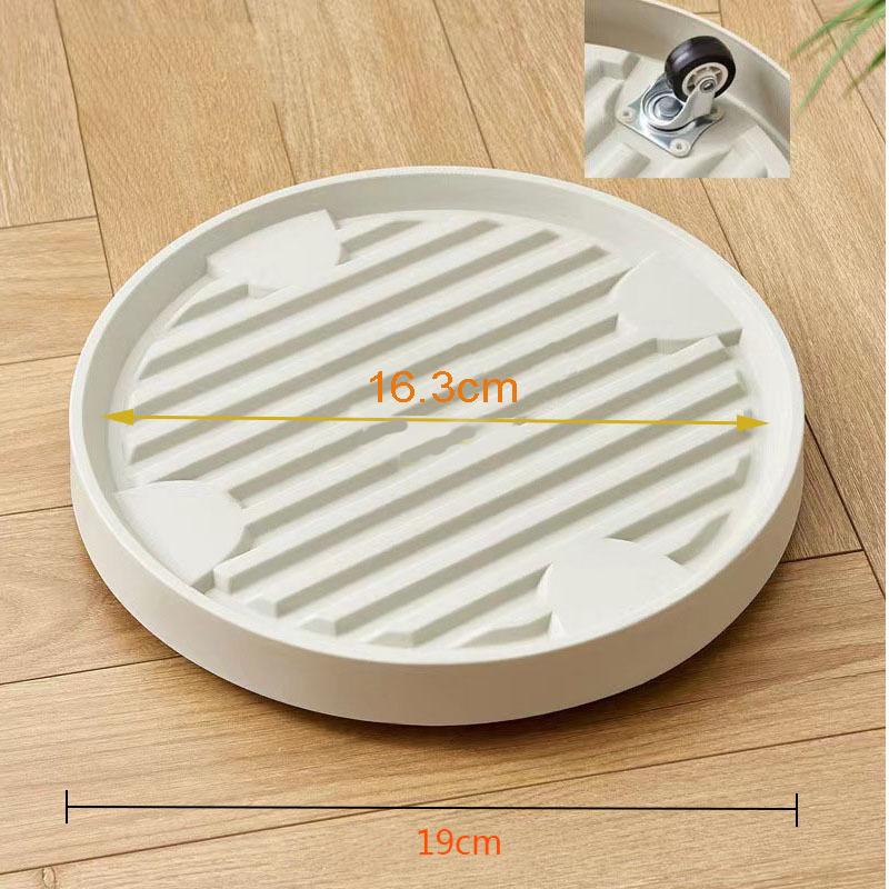 Heavy Duty Plant Saucer with Wheels Rolling Flower Pot Coaster Plastic Planter Dolly with 360° Casters Self Draining Mobile Potted Trolley 28.3cm серый