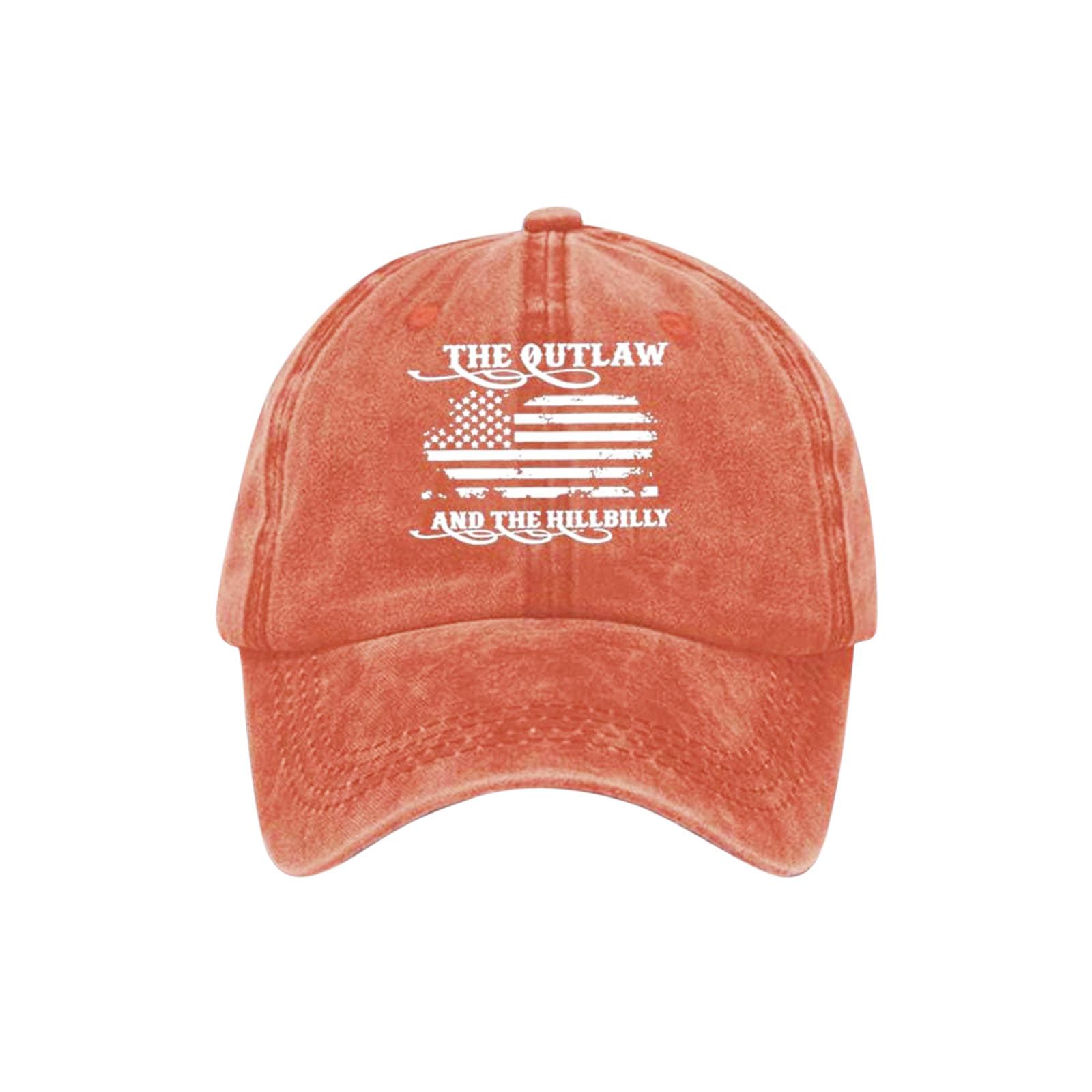 

Мужская бейсболка из ретро-хлопка с эффектом стирки - Солнцезащитная шляпа с мягким козырьком Adjustable оранжевый