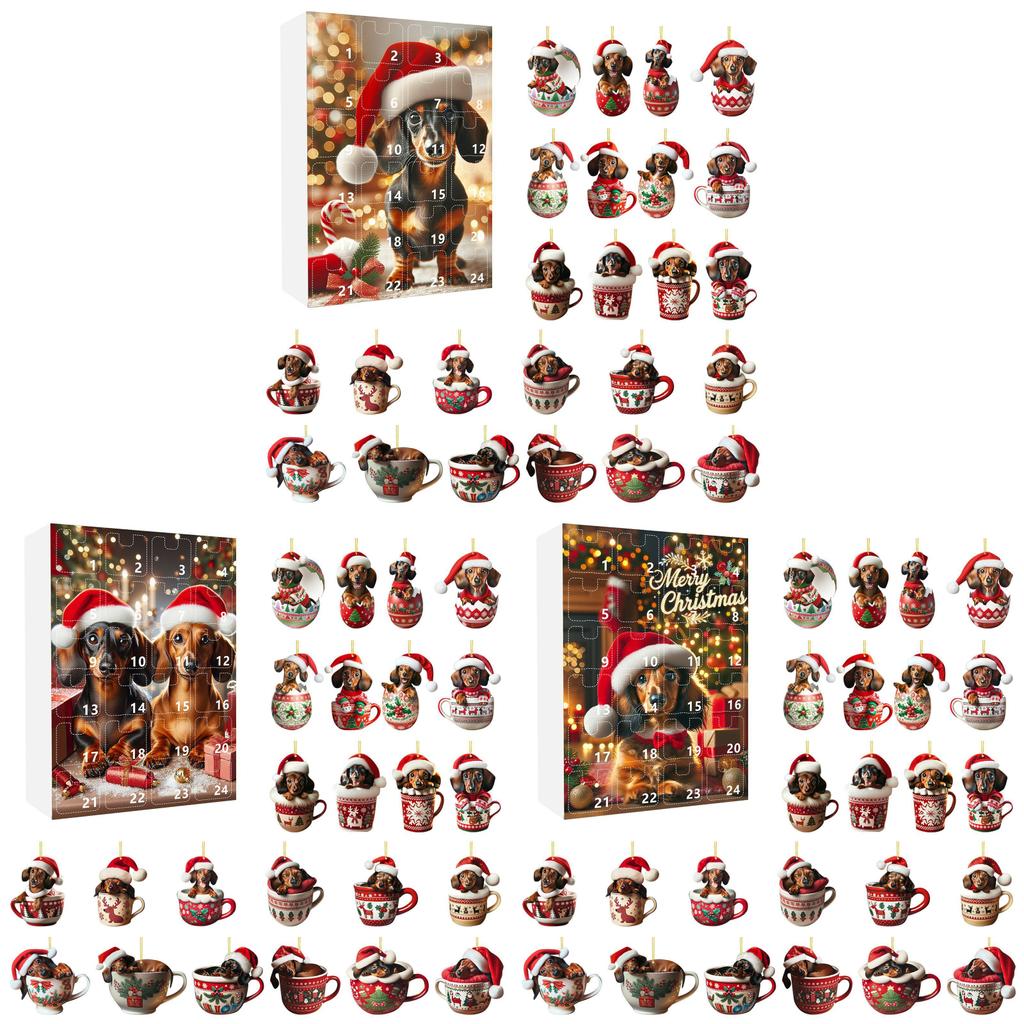 Christmas Themed Acrylic Dachshund Dog Cup Hook For Festive Home Decor And Gift Giving