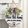 Housewarming Gifts for New Home Welcome Sign Front Door Porch Round Wooden Hanging Thoughtful Neighbors Plaque Rustic Farmhouse Hanger Entrance