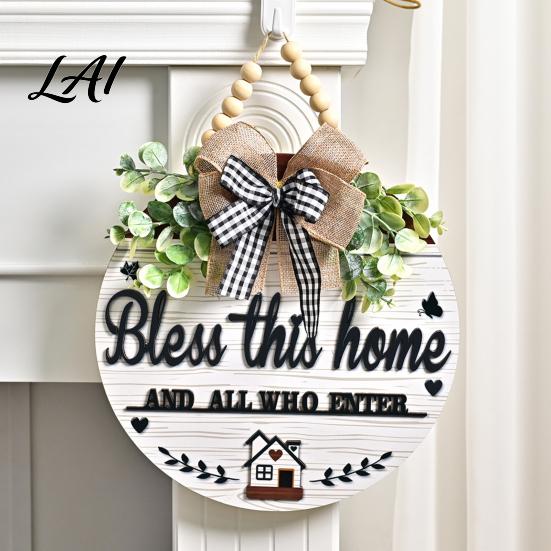 Housewarming Gifts for New Home Welcome Sign Front Door Porch Round Wooden Hanging Thoughtful Neighbors Plaque Rustic Farmhouse Hanger Entrance