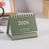 2026 Simple Style English Mini Desk Calendar Desktop Display Solid Color Portable Small Desk Calendar Desktop Decoration