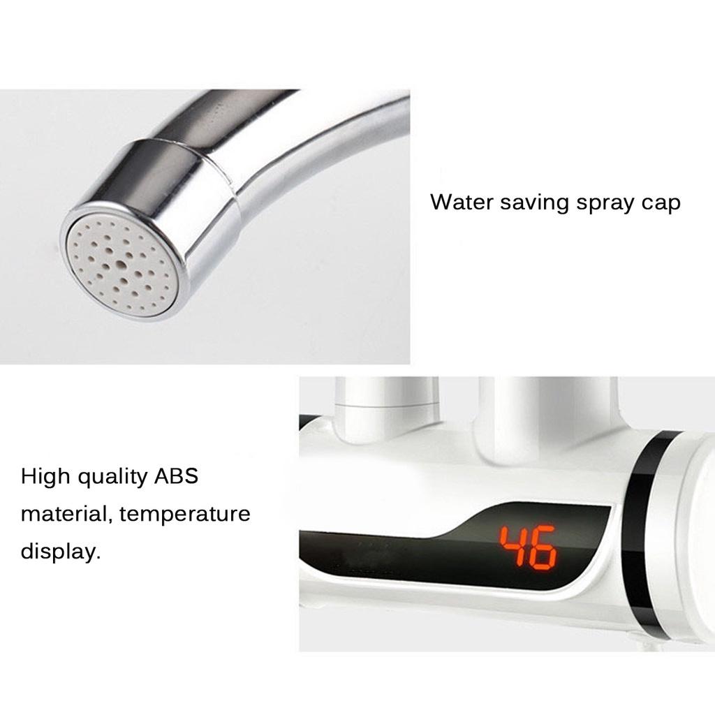 220V 3000W Torneira elétrica de água quente Aquecedor Display LED instantâneo para cozinha doméstica Banheiro com chuveiro