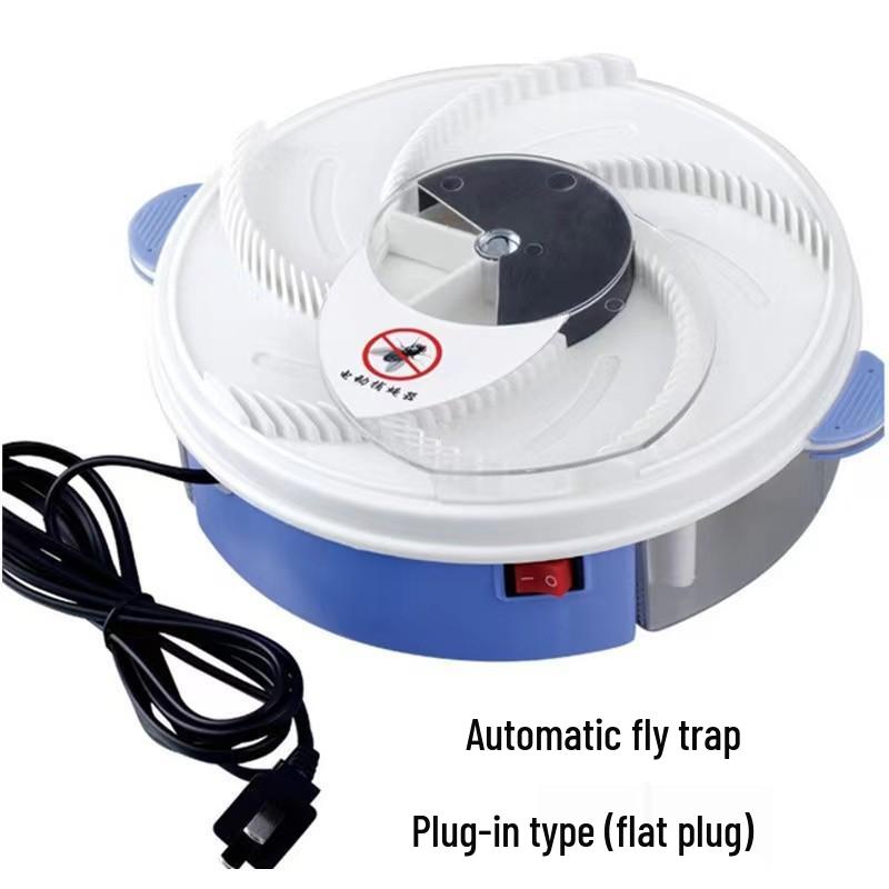 Rechargeable Electric Fly Swatter & Automatic Rotating Fly Catcher Cage