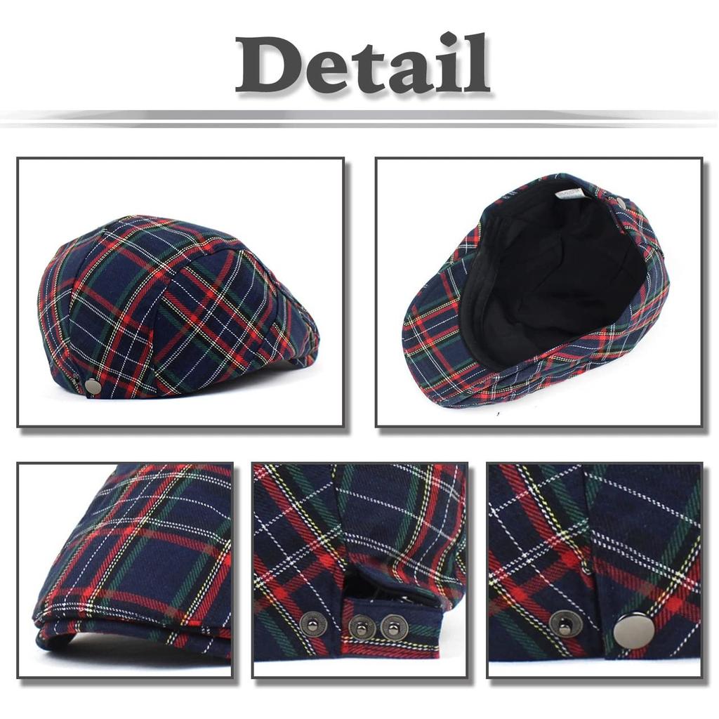 Hunting Cap Hat Check Pattern Sports Running Outdoor Golf Men Women CA594 [White Fang] (Green)