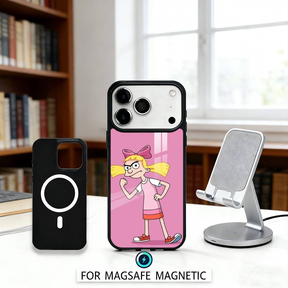 1PC H-Hey A-Arnolds Phone Case For iPhone 17,16,15,14,13,12,Pro,Max For Magsafe Magnetic Wireless Charging