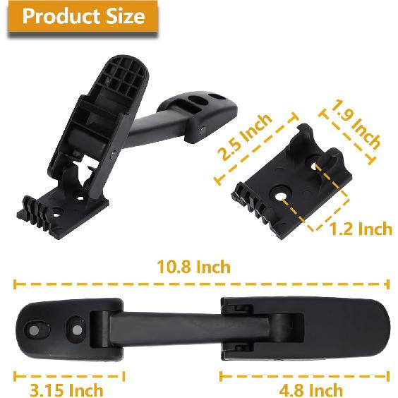 2 Pack Heavy Duty Hood Latch Kit,LH/RH Fit For Peterbilt 325, 335, 337, 340, 348, 384, 386, 567, 569, 579 /Kenworth T170, T270, T330, T370, T660/Mack