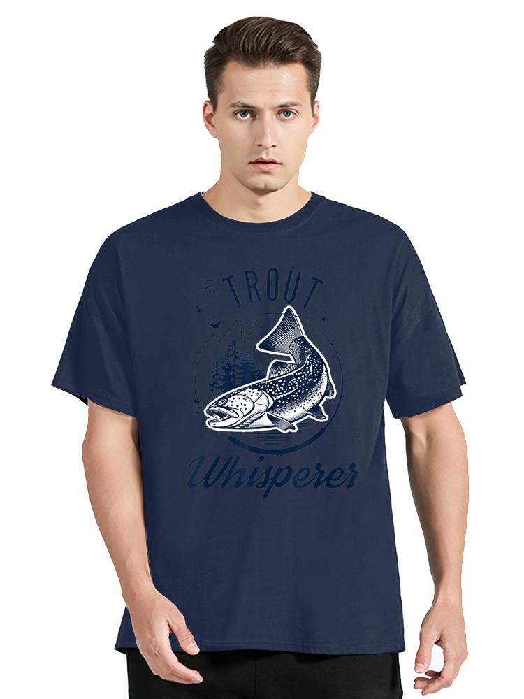 Unisex Tshirts Trout Fishing Steelhead Rainbow Trout Whisperer Gift Cotton Tee Shirt Fisherunisex Lake Time T Shirt  Gift Clothes
