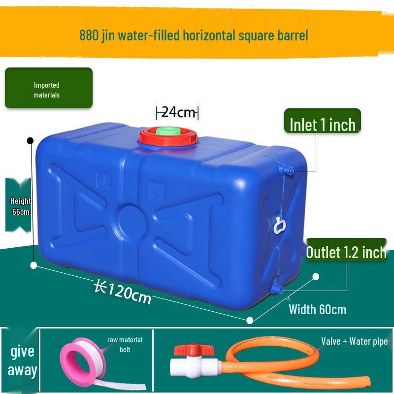 Lebensmittelechter Kunststoff-Wassertank mit großer Kapazität - Horizontal rechteckiges Design für den Heimgebrauch