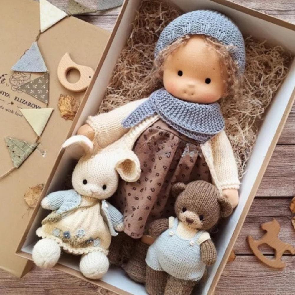 Mini Waldorf Cute Plush Doll Native Enamel Doll Artist Handmade Soft Plush Stuffed Doll Sleeping Cuddle Buddy For Toddlers Baby