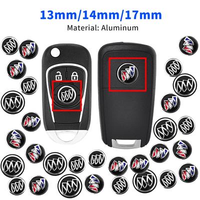13mm 14mm 17mm Car Remote Key Aluminum Logo Sticker For GL6 Envista Park Avenue Royaum Enclave Encore Envision Excelle XT