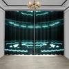 Nordic Ins Style Technology Sense Curtain Background Ktv Network Cafe Gaming Room Bedroom High Shading New Pattern Curtains Made Of Polyester Decor