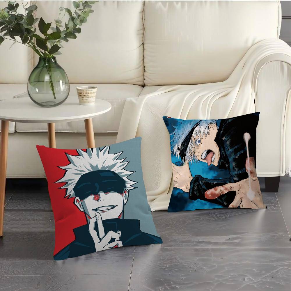 Satoru Gojo Anime Jujutsu Kaisen Pillow Gift Home Office Decoration Bedroom Sofa Car Cushion Cover Case 45X45