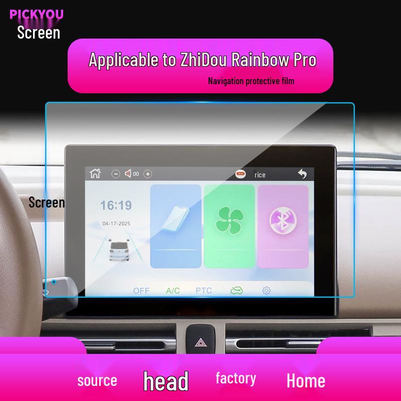 ZhiDou Rainbow Navigation Display Screen Protector - Anti-Scratch Tempered Film for 25 Models