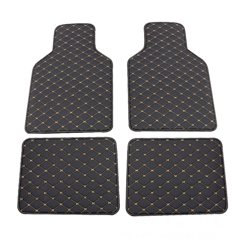 4pcs Universal Leather Car Floor Mats Car-Styling Car  Right Rudder Carpet Floor Accessories Waterproof Foot Pad